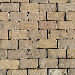 P011, Oude Gebakken Klinkers, Keiformaat, Geel-Brons