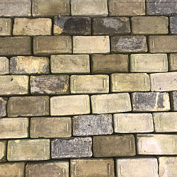 SBV06 Oude Gebakken Klinkers, Keiformaat, Geel-Brons, ob