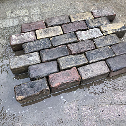 SBV05, Oude Gebakken Klinkers, Keiformaat, Rood-Paars OB
