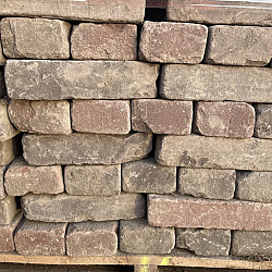 P020, Oude Gebakken Klinkers, Waalformaat, Rood-Bruin-Paars
