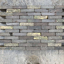 V28, Oude Gebakken Klinkers, Waalformaat, Antraciet-Genuanceerd