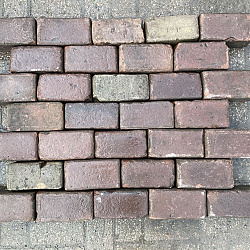 V04, Oude Gebakken Klinkers, Keiformaat, Rood-Bruin