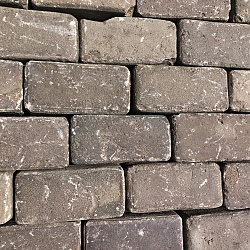 SBV08L, Oude Gebakken Klinkers, Keiformaat, Donker Bont