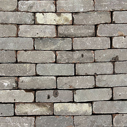 P073, Oude Gebakken Klinkers, Dikformaat, Rood-Bruin