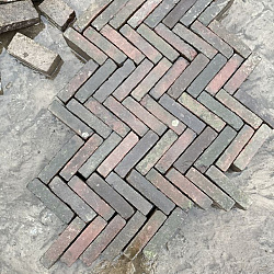 V36, Oude Gebakken Klinkers, Waalformaat, Rood-Bruin