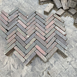 V36, Oude Gebakken Klinkers, Waalformaat, Rood-Bruin