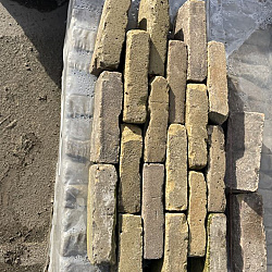 SBP01A, Gebakken Klinkers, Waalformaat, Antiek, Geel