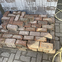 SBP41, Oude Gebakken Klinkers, Keiformaat, Rood-Bruin