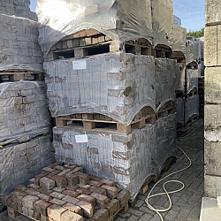 SBP41, Oude Gebakken Klinkers, Keiformaat, Rood-Bruin