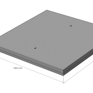 Betonplaat ZH 200x200x14cm Gebezemd EW 15T Komo