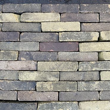 V04, Oude Gebakken Klinkers, Waalformaat, Geel-Brons