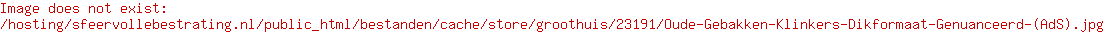 Oude Gebakken Klinkers, Dikformaat, Genuanceerd, (AdS)
