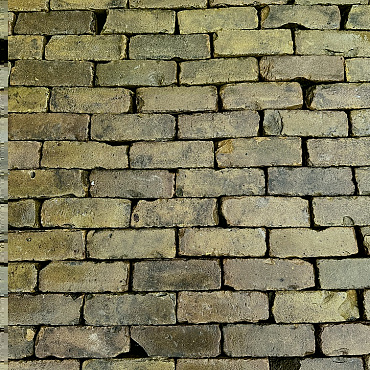 SBV01, Oude Gebakken Klinkers, Dikformaat, Geel-Brons