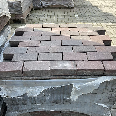 P041, Oude Gebakken Klinkers, Platkeiformaat, ABC-Klinkers, Rood-Bruin