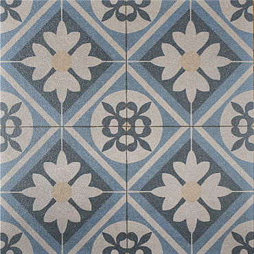 Mosaic Blue, Blauw, 60 x 60 x 3cm