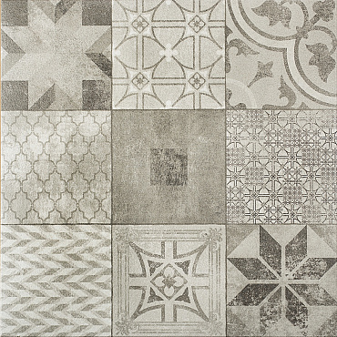 Mosaic Grey, Grijs, 60 x 60 x 3cm