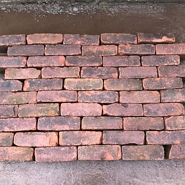 V53 C, Oude Gebakken Klinkers, Dikformaat, Rood-Bruin