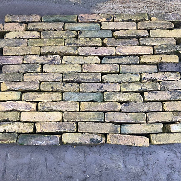 V35, Oude Gebakken Klinkers, Waalformaat, Geel-Brons