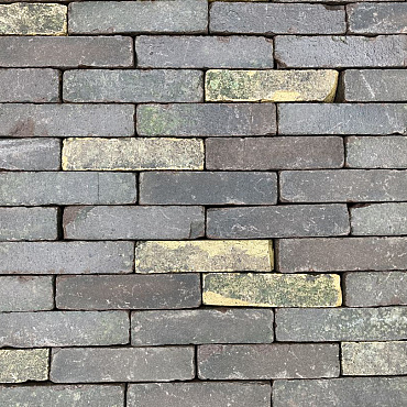 V28, Oude Gebakken Klinkers, Waalformaat, Antraciet-Genuanceerd