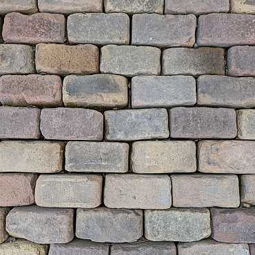 V13, Oude Gebakken Klinkers, Keiformaat, Geel-Brons