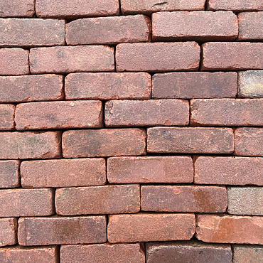 P043, Oude Gebakken Klinkers, Dikformaat, Rood-Bruin