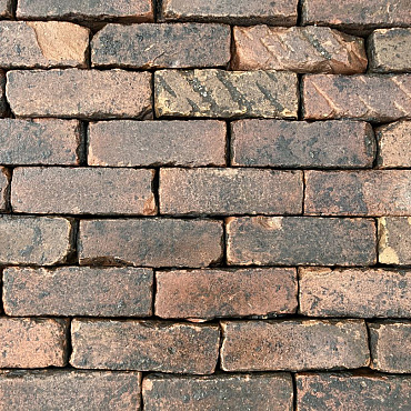 V06, Oude Gebakken Klinkers, Dikformaat, Rood-Bruin