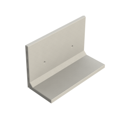 Keerwand CBX 125 - 200X85X125 - BETONGRIJS