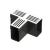 RSSD Lijngoot T-stuk Grijs / Aluminium t.b.v. goot 100x6,5x10cm