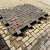 P019 Oude gebakken klinkers, Keiformaat rood-paars op pallet