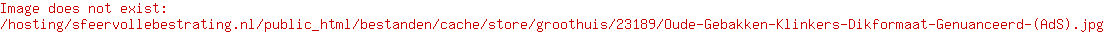 Oude Gebakken Klinkers, Dikformaat, Genuanceerd, (AdS)