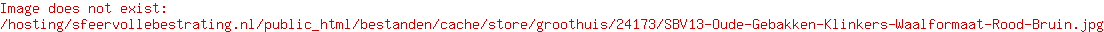 SBV13, Oude Gebakken Klinkers, Waalformaat, Rood-Bruin