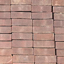Ca. 4,5m², Oude Gebakken Klinkers, Dikformaat, Rood, P031