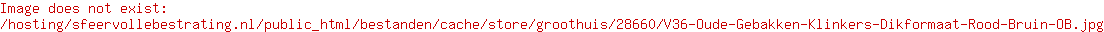 V36, Oude Gebakken Klinkers, Dikformaat, Rood-Bruin, OB