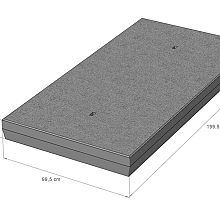 Betonplaat 100x200x14 cm bezemstructuur EW 20T KOMO