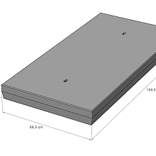 Betonplaat 100x200x16 cm Glad EW 20T