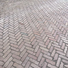 Oude gebakken klinkers, Dikformaat Rood-Paars WASS